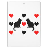 patroon van katten en harten klembord (Achterkant)