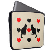 patroon van katten en harten laptop sleeve (Voorkant Rechts)