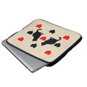 patroon van katten en harten laptop sleeve (Voorkant onderkant)