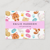 Patroon van Katten, Huisdierenwinkel, Kattenoppas, Visitekaartje (Voorkant)