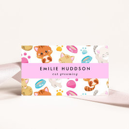 Patroon van Katten, Huisdierenwinkel, Kattenoppas, Visitekaartje