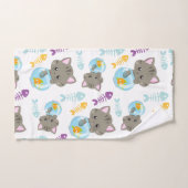 Patroon van katten, kattenkatten, Kittens, vis Bad Handdoek (Handdoek)