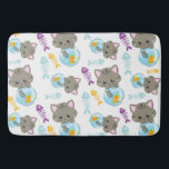 Patroon van katten, kattenkatten, Kittens, vis Badmat<br><div class="desc">Kute,  leuke en schattige patronen met katten,  viskommen en vissen. Moderne en trendy gave,  perfect voor de kattenliefhebber in je leven.</div>