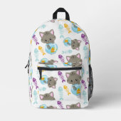 Patroon van katten, kattenkatten, Kittens, vis Bedrukte Rugzak (Voorkant)