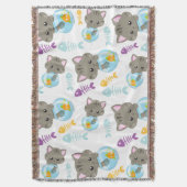 Patroon van katten, kattenkatten, Kittens, vis Deken (Voorkant Verticaal)