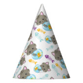 Patroon van katten, kattenkatten, Kittens, vis Feesthoedjes (Links)