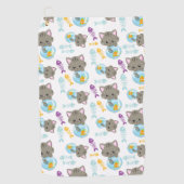 Patroon van katten, kattenkatten, Kittens, vis Golfhanddoek (Voorkant)