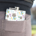 Patroon van katten, kattenkatten, Kittens, vis Heupfles<br><div class="desc">Kute,  leuke en schattige patronen met katten,  viskommen en vissen. Moderne en trendy gave,  perfect voor de kattenliefhebber in je leven.</div>