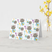 Patroon van katten, kattenkatten, Kittens, vis Kaart (Gele Bloem)