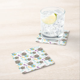 Patroon van katten, kattenkatten, Kittens, vis Kartonnen Onderzetters