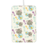 Patroon van katten, kattenkatten, Kittens, vis Luchtverfrisser (Voorkant)