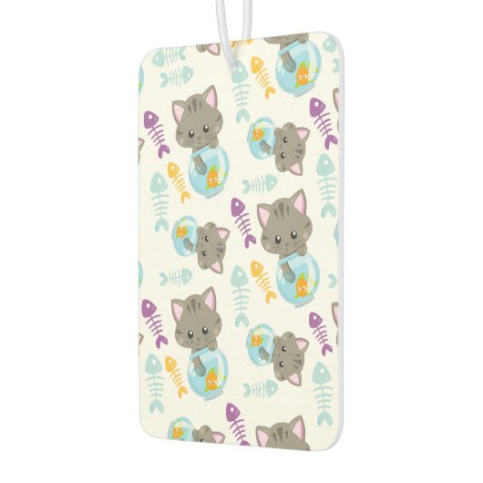 Patroon van katten, kattenkatten, Kittens, vis Luchtverfrisser (Links)