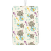 Patroon van katten, kattenkatten, Kittens, vis Luchtverfrisser (Achterkant)