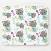 Patroon van katten, kattenkatten, Kittens, vis Muismat (Voorkant)