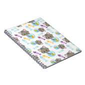 Patroon van katten, kattenkatten, Kittens, vis Notitieboek (Rechterzijde)