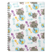 Patroon van katten, kattenkatten, Kittens, vis Notitieboek (Voorkant)