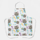 Patroon van katten, kattenkatten, Kittens, vis Schort (Voorkant)