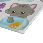 Patroon van katten, kattenkatten, Kittens, vis Snijplank (Hoek)