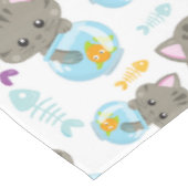Patroon van katten, kattenkatten, Kittens, vis Tafelkleed (Gekanteld)