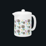 Patroon van katten, kattenkatten, Kittens, vis Theepot<br><div class="desc">Kute,  leuke en schattige patronen met katten,  viskommen en vissen. Moderne en trendy gave,  perfect voor de kattenliefhebber in je leven.</div>
