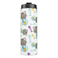 Patroon van katten, kattenkatten, Kittens, vis