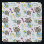 Patroon van katten, kattenkatten, Kittens, vis Trivet<br><div class="desc">Kute,  leuke en schattige patronen met katten,  viskommen en vissen. Moderne en trendy gave,  perfect voor de kattenliefhebber in je leven.</div>