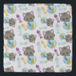 Patroon van katten, kattenkatten, Kittens, vis Trivet<br><div class="desc">Kute,  leuke en schattige patronen met katten,  viskommen en vissen. Moderne en trendy gave,  perfect voor de kattenliefhebber in je leven.</div>