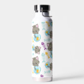 Patroon van katten, kattenkatten, Kittens, vis Waterfles (Links)