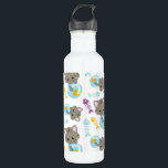 Patroon van katten, kattenkatten, Kittens, vis Waterfles<br><div class="desc">Kute,  leuke en schattige patronen met katten,  viskommen en vissen. Moderne en trendy gave,  perfect voor de kattenliefhebber in je leven.</div>