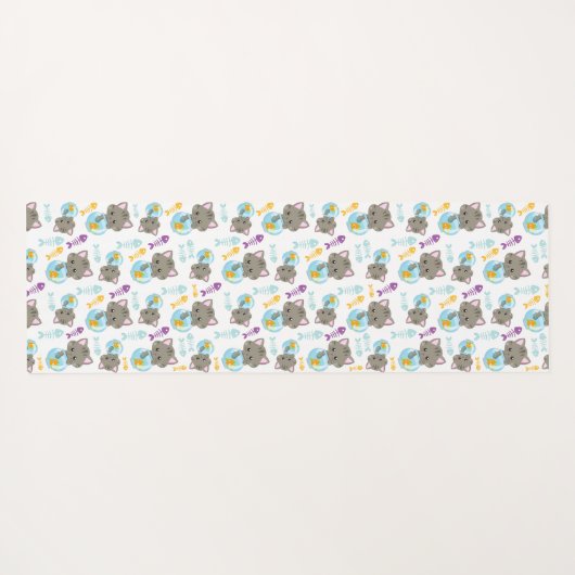 Patroon van katten, kattenkatten, Kittens, vis Yogamat (Achterkant (horizontaal))