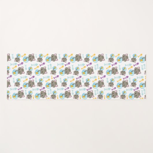 Patroon van katten, kattenkatten, Kittens, vis Yogamat (Voorkant (horizontaal))
