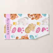 Patroon van katten, schattige katten, Kat, poten,  Bad Handdoek (Handdoek)