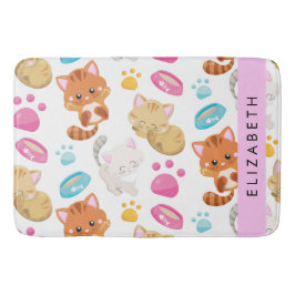 Patroon van katten, schattige katten, Kat, poten,  Badmat