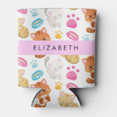 Patroon van katten, schattige katten, Kat, poten, Blikjeskoeler (Voorkant)