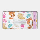 Patroon van katten, schattige katten, Kat, poten,  Bureaumat (Keyboard & Muis)