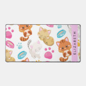 Patroon van katten, schattige katten, Kat, poten,  Bureaumat (Voorkant)