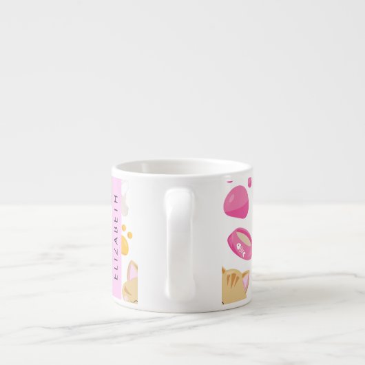 Patroon van katten, schattige katten, Kat, poten, Espresso Kop (Achterkant)