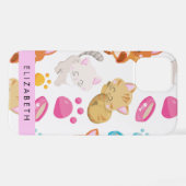 Patroon van katten, schattige katten, Kat, poten,  iPhone Hoesje (Achterkant horizontaal)