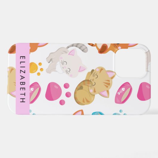 Patroon van katten, schattige katten, Kat, poten,  iPhone Hoesje (Achterkant horizontaal)