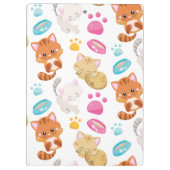 Patroon van katten, schattige katten, Kat, poten, Klembord (Achterkant)