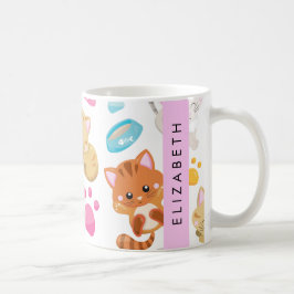 Patroon van katten, schattige katten, Kat, poten,  Koffiemok