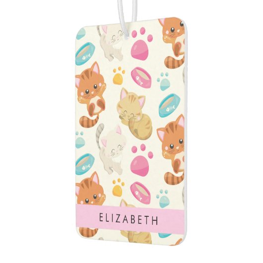 Patroon van katten, schattige katten, Kat, poten,  Luchtverfrisser (Links)