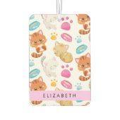 Patroon van katten, schattige katten, Kat, poten,  Luchtverfrisser (Achterkant)