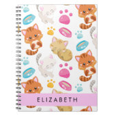 Patroon van katten, schattige katten, Kat, poten,  Notitieboek (Voorkant)