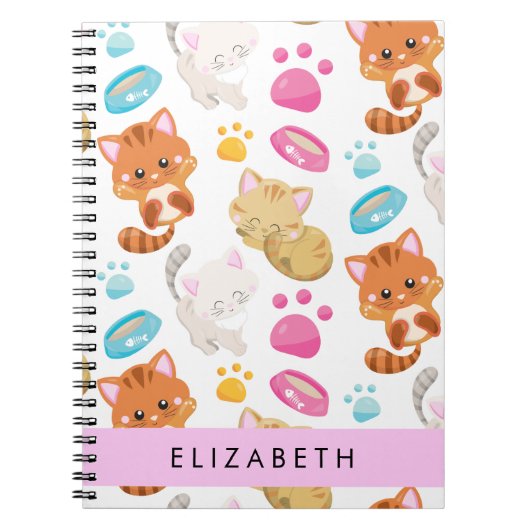Patroon van katten, schattige katten, Kat, poten,  Notitieboek (Voorkant)