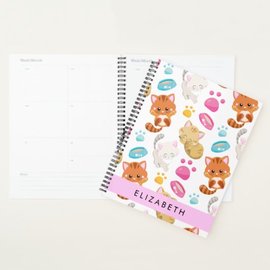 Patroon van katten, schattige katten, Kat, poten, Planner (Display)