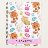 Patroon van katten, schattige katten, Kat, poten, Planner (Voorkant)