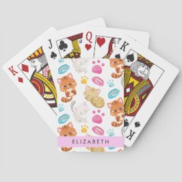 Patroon van katten, schattige katten, Kat, poten,  Pokerkaarten