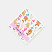 Patroon van katten, schattige katten, Kat, poten, Servet (Hoek)