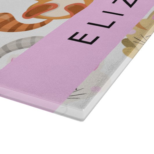 Patroon van katten, schattige katten, Kat, poten,  Snijplank (Hoek)